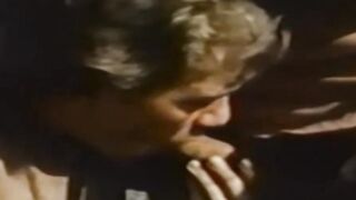 Stud with mustache sucks his man and drills him raw