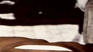 Real men enjoy interracial bareback in classic porn video