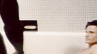 Real men enjoy interracial bareback in classic porn video