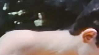 Stud goes deep inside of his partner in vintage gay video