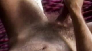 Stud vintage male strokes hairy big cock before cumming solo