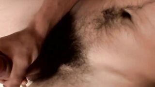 Two young straight thugs stroke their long dicks and cum