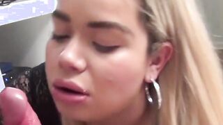 Lass with big titties and a fat ass takes dick between boobs