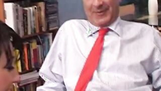 Lady with alternative style pleasured by an old British guy