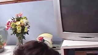 Lady with alternative style pleasured by an old British guy