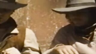 Gay cowboys having an orgy with lots of cocksucking fun