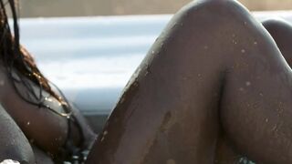 Ebony beauty from Cameroon gets naked
