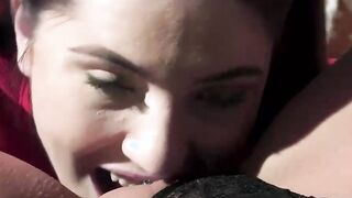 Horny GILF makes a young babe eat her pussy
