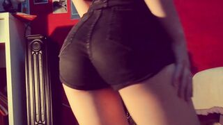 Slim dark hair slender teens riding bbcs sex toy with booty plug inside her butt hole - Amateur Spooky Boogie