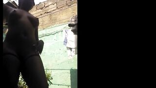 Jamaican woman nude into my garden