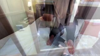 Boned Huge Booty Pants Step Sister inside Hotel