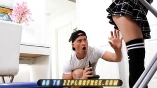 Brazzers - Lulu Chu Catches her Roommate Zac Wild Watching her & makes him Fucked her until she Ejaculates