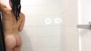 Tiny Hispanic Nadia Angel Shower Shaving Cunt Lotion Routine