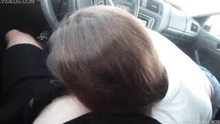 18 bj into the vehicle - Cum mouth