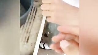 OUTDOORS QUICKIE SEX into Rooftop to my Mexican 18 Year Old Neighbors, She’s a sexy College bimbos Washing the Clothes! VOL two