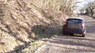 Youtube Blogger Caught a Dude Jerking off into a Vehicle inside a Outside Park and Helped him Cum by Hanjob