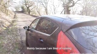 Youtube Blogger Caught a Dude Jerking off into a Vehicle inside a Outside Park and Helped him Cum by Hanjob