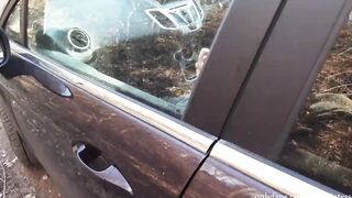 Youtube Blogger Caught a Dude Jerking off into a Vehicle inside a Outside Park and Helped him Cum by Hanjob