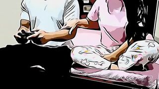My Niece Wants Me To Teach Her To Play Tape Games And I Teach Her Sitting On My Legs - That Day I Take Advantage Of My Niece Animated Version