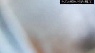 MY PREGNANT NEXT DOOR SUCKING OFF PEEING SLIMMING MY DICK TO THE END WITH HER LONG DEEP THROAT
