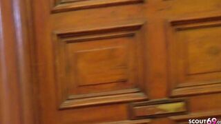 GERMAN SCOUT - SHAVED BLOWJOB ESCORT KITTY CORE WITH HUGE TITTIES TESTED BY AGENT