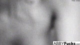 Abigail fucks herself til her makeup is smeared off