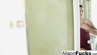 Alison Tyler shows off her curves and masturbates
