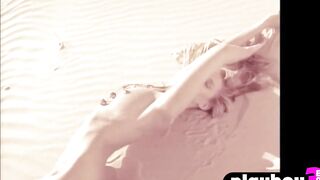 Bald vagina blonde Kennedy Summers licking ice cream and made body sweet