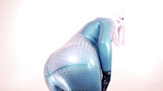 rubber bondage performer wear pvc clothing for satisfaction and dirty role play fetish games