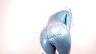 rubber bondage performer wear pvc clothing for satisfaction and dirty role play fetish games