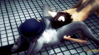 Zootropia Furry Cartoon 3D - Judy Hopps into a Three-Way with cummed - Disney Yiff Fursuit Manga cartoon Japanese Porn