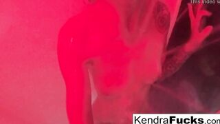 Bombshell Kendra Cole takes a hot shower!