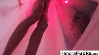 Bombshell Kendra Cole takes a hot shower!