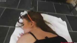 Stepbrother Helps Out Turned On Adorable Stepsister By Banging Her Rough