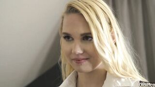 Grandpa fucks a thin blonde he found on tinder