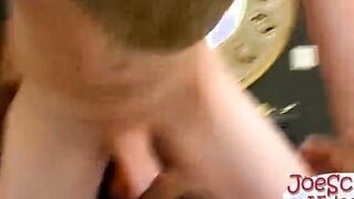 Joe shows Eric why guys are better than girls in giving a bj