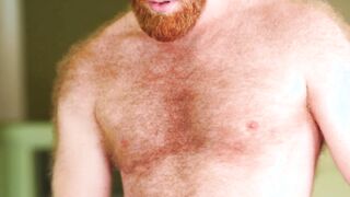 Daddy bear Brad Kalvo eats ginger ass before bareback