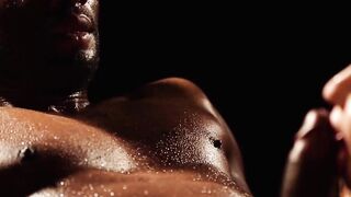 Interracial couple does sinful acts while water gently falls