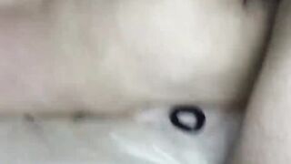 Amateur stud takes hard cock balls deep and raw in his ass