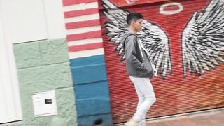 Kinky bottom Joaquin Santana rides Chris Petite hard dick