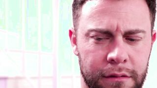 Fucking busty masseuses oily tits during massage