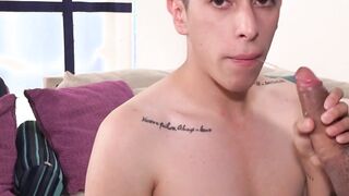 Latino twink Nate Wayne rides nerdy stud Vincent Landi dick
