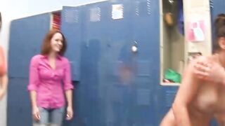 Amateur students pussy licking and fingering after wrestling