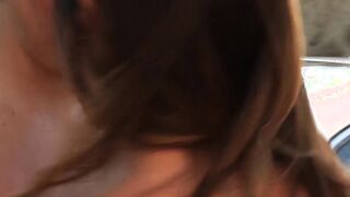 Zoey Foxx and Bailey Bae bang hard on a car they had washed