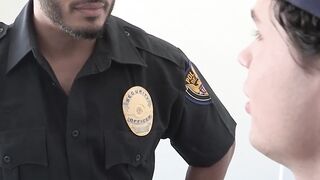 Kinky gay Dylan Hayes barebacked by BBC officer Dillion Diaz