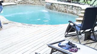 Aiden Asher and jock Jax Thirio having poolside barebacking