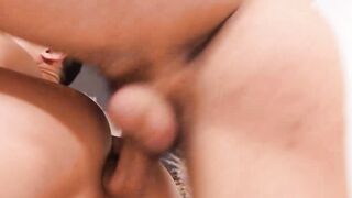 Latino Joaquin Santana fucked by Angel Santi after BJ