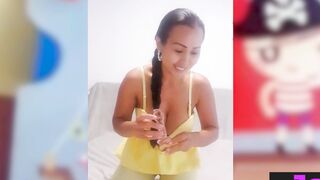 Big tits teen tries new big sex toy