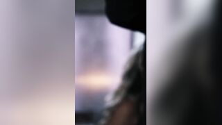 Submissive Goth bitches taking turns in riding stiff cock