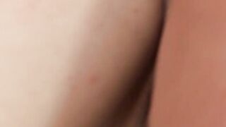 Attractive blonde cutie takes care of morning wood in bed